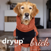 TROCKENBODY brick- Hundebademantel mit langen Beinen  M =...