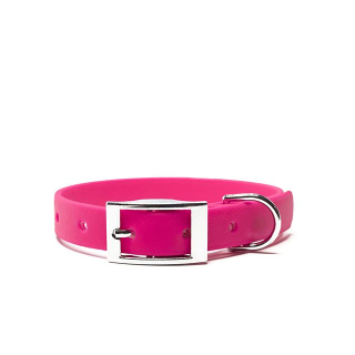Mystique® Biothane Halsband deluxe 25 mm 40 - 48 cm Neonpink Standard