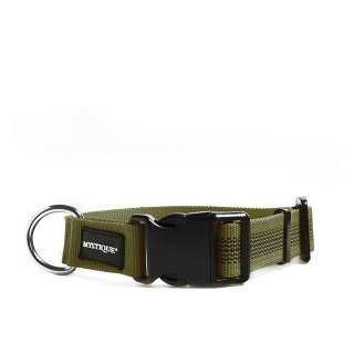 Mystique® Gummiertes Halsband 25mm 50 - 60 cm Khaki Standard
