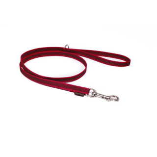 Mystique® Gummierte Leine 15 mm  mit Handschlaufe Weinrot 1,2 m