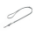 Mystique® Gummierte Umhängeleine 12 mm 3 m Grau Standard silber