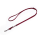 Mystique® Gummierte Umhängeleine 15 mm 2,5 m Weinrot Standard silber