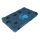 Exclusiv Premium Vetbed mit gr. und kl. Pfoten Petrol  Pfoten blau/schwarz 160 x 100 cm