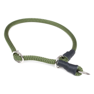 Mystique® Halsband Nylon rund mit Zugbegrenzung 8mm Khaki 55 cm
