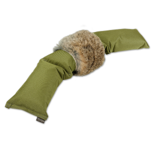 Mystique® Dummy "3-teilig" khaki  mit Fellring 2000g mit Kaninchenfell