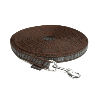Mystique® Gummierte Schleppleine  15 mm Braun 5 m Mit Handschlaufe